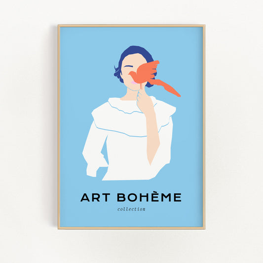Lady with Bird | Veska 21×30 cm