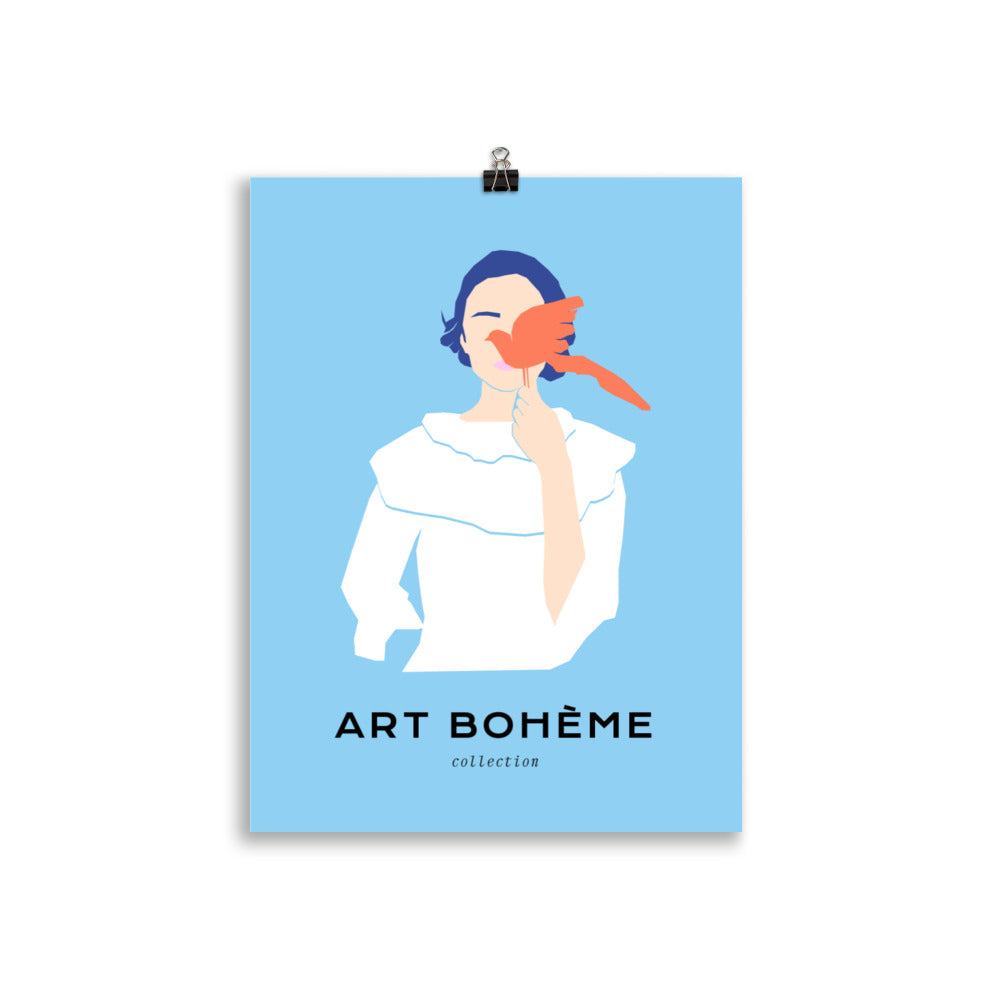 Lady with Bird | Veska 30×40 cm