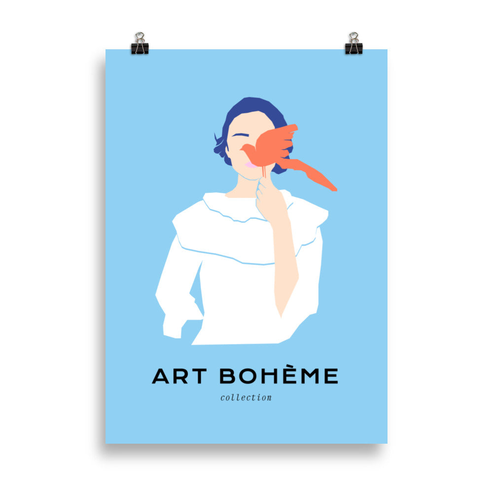 Lady with Bird | Veska 50×70 cm