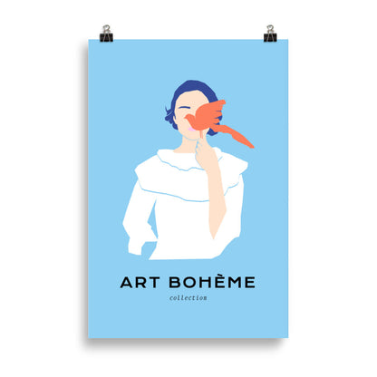 Lady with Bird | Veska 61×91 cm