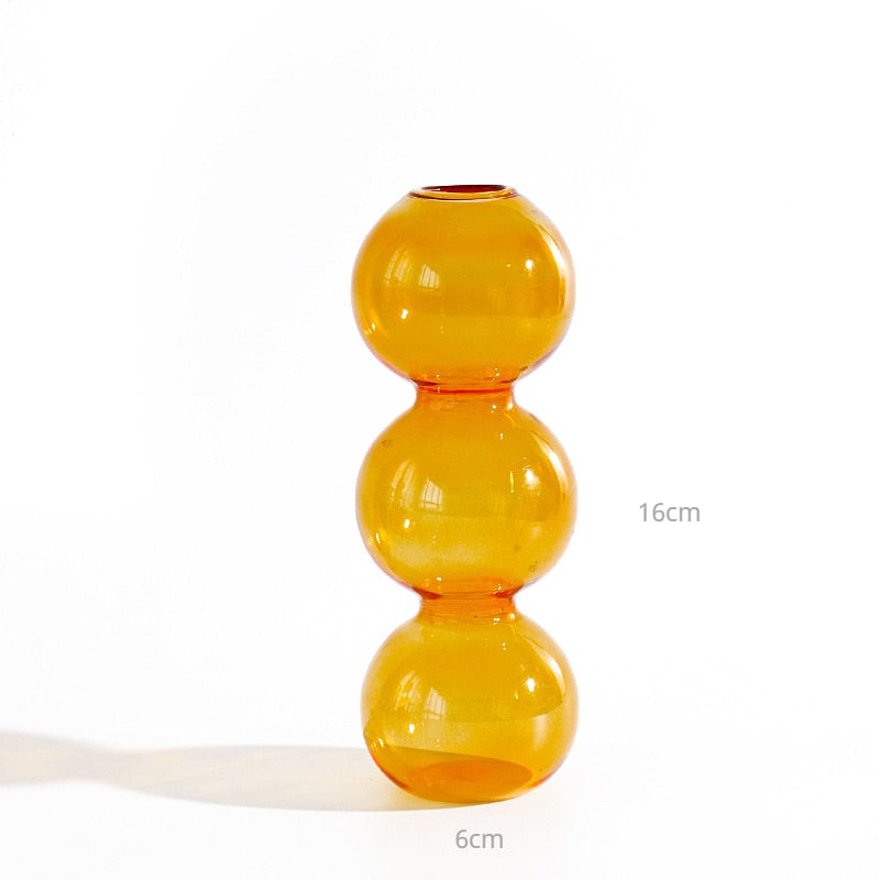 Lagrat Glob Glas Vase | Veska 3tier - Orange