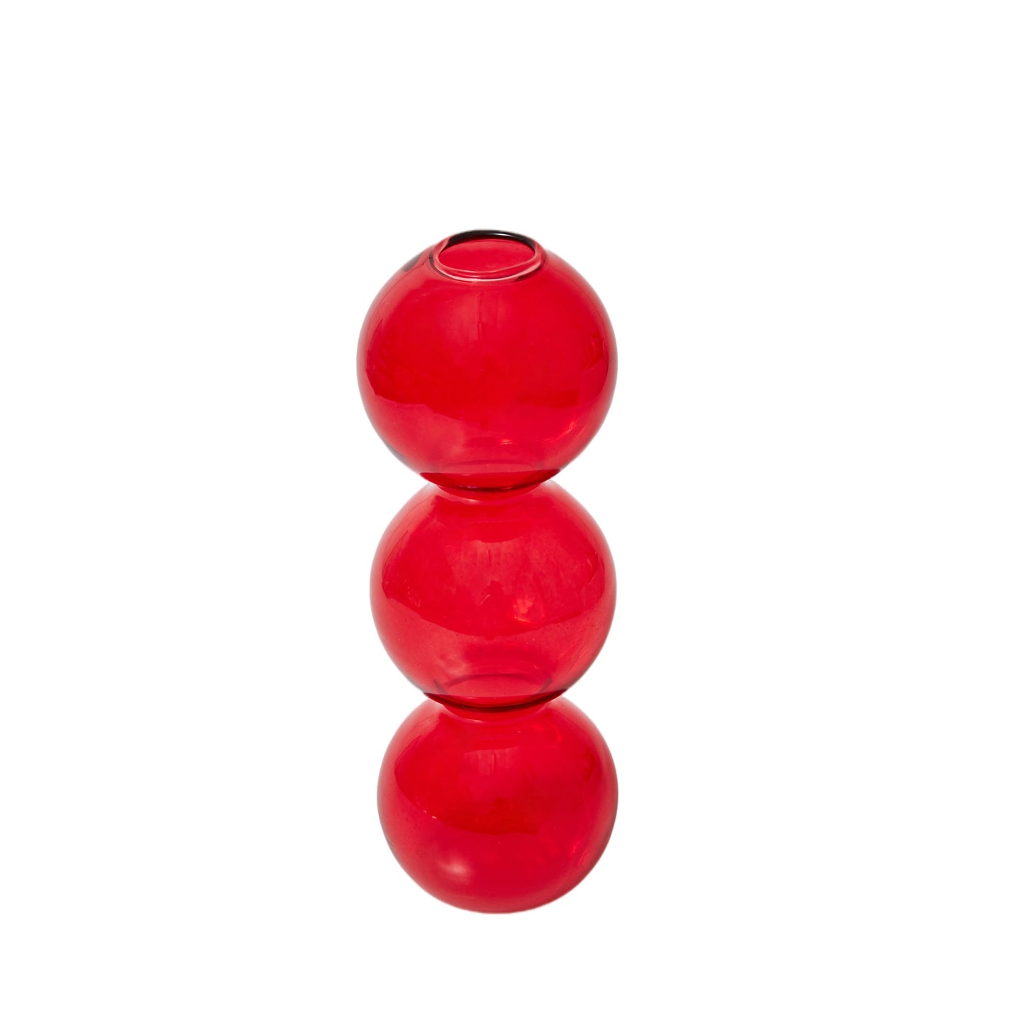 Lagrat Glob Glas Vase | Veska 3tier - Röd