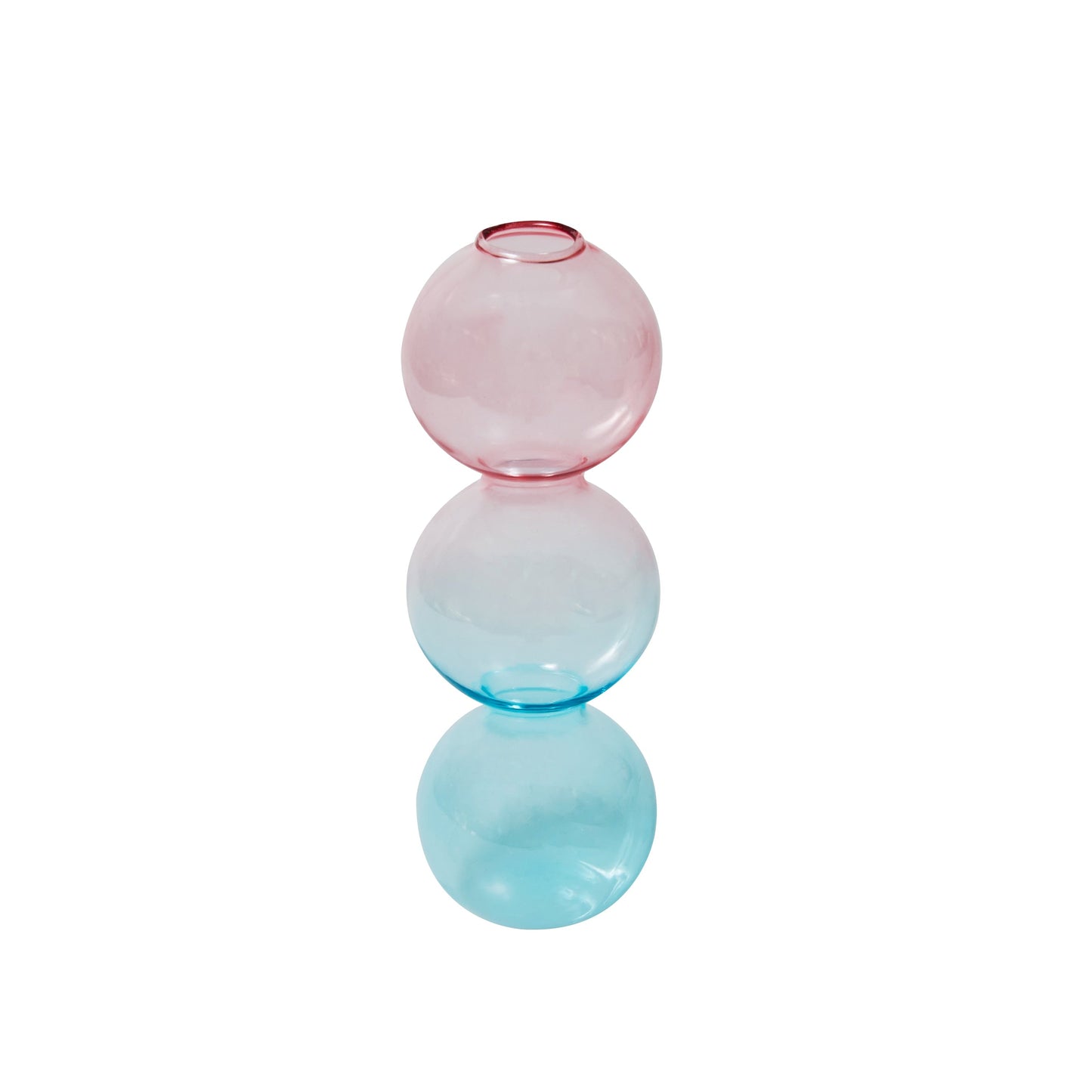 Lagrat Glob Glas Vase | Veska 3tier - Rosa till Blå (Gradient)