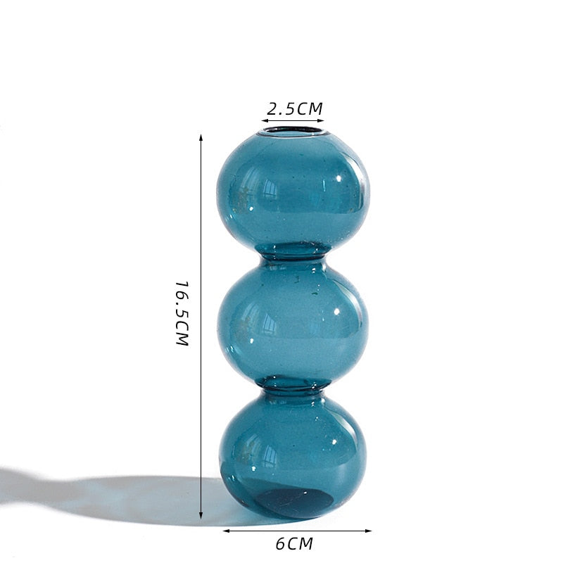 Lagrat Glob Glas Vase | Veska 3tier - Turkos