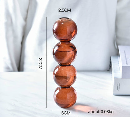 Lagrat Glob Glas Vase | Veska 4tier - Brun