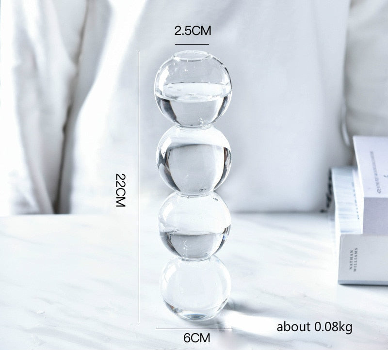 Lagrat Glob Glas Vase | Veska 4tier - Klar