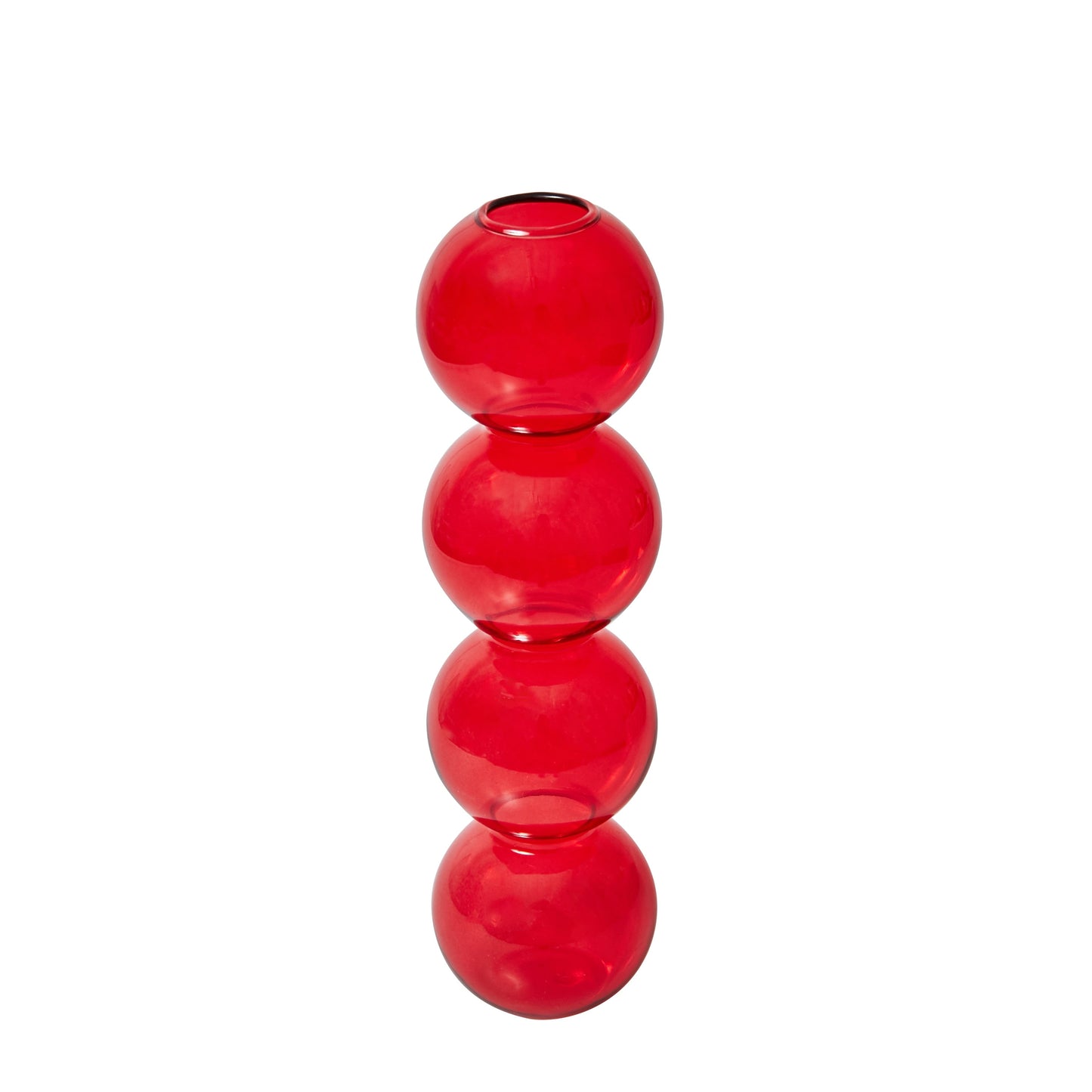 Lagrat Glob Glas Vase | Veska 4tier - Röd