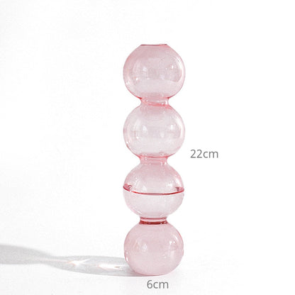 Lagrat Glob Glas Vase | Veska 4tier - Rosa