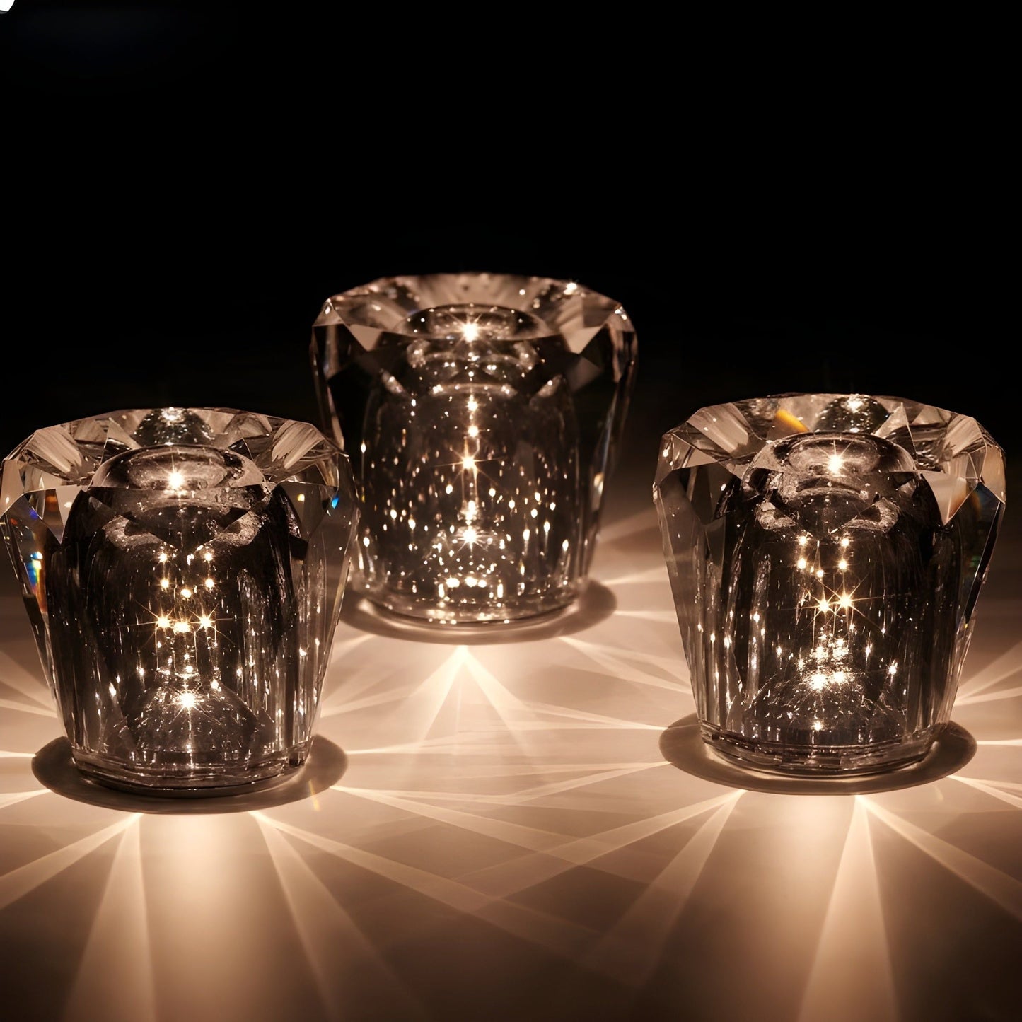 Lampa - Lyxig Diamant Kristall LED Uppladdningsbar Bordslampa | Veska
