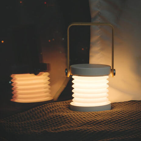 Lantern lampa nattlampa kreativ vikbar bärbar LED bordslampa | Veska Grå