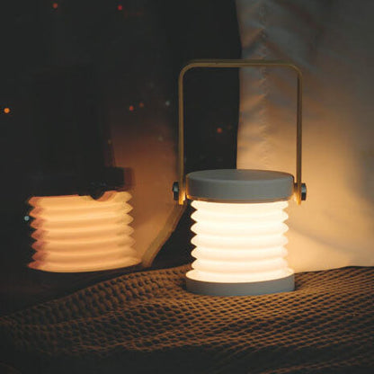 Lantern lampa nattlampa kreativ vikbar bärbar LED bordslampa | Veska Grå