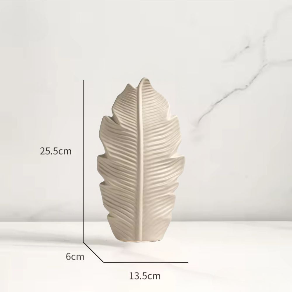 Leafline Keramik Vasa | Veska Mocha Liten