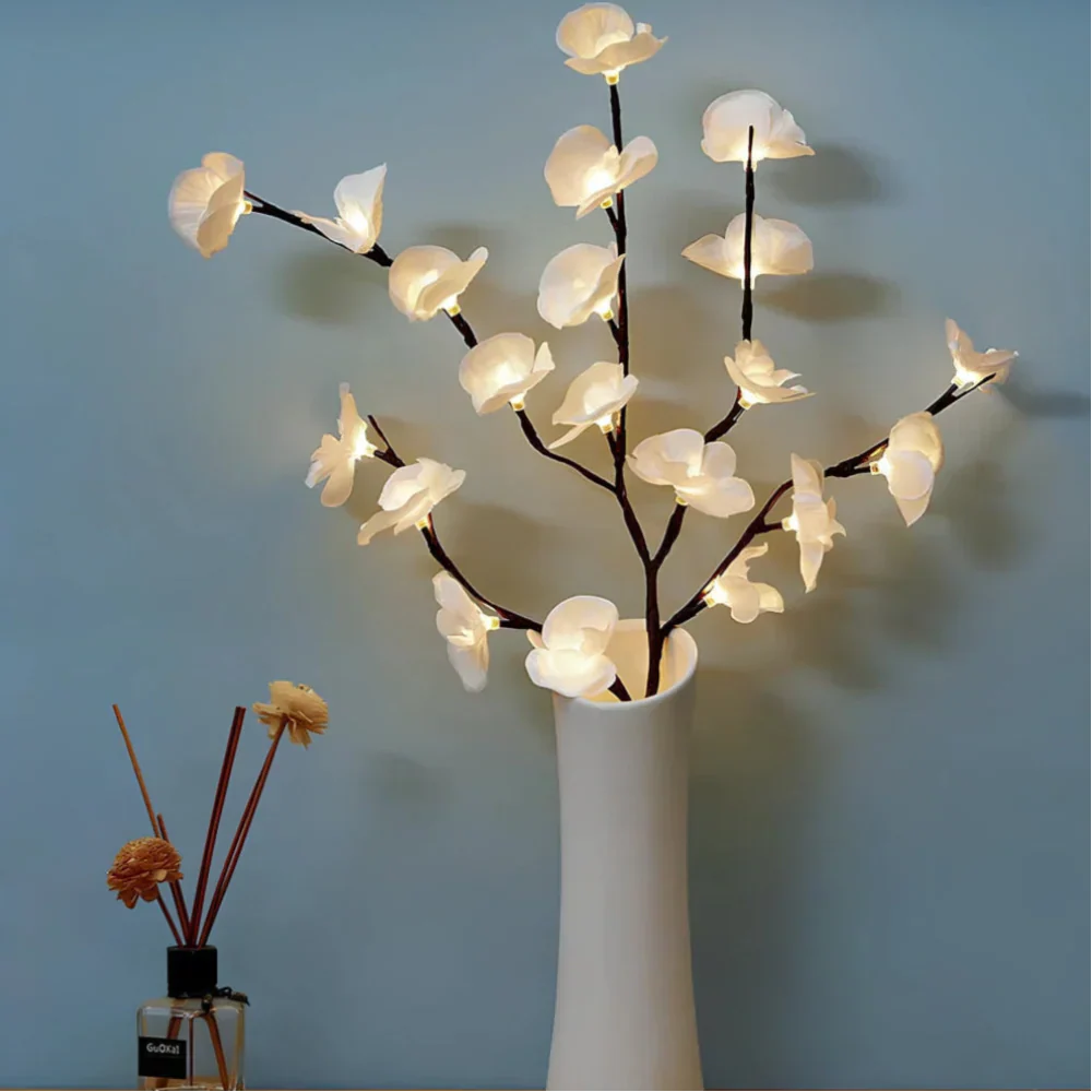 LED Belyst Konstgren Bordslampa | Veska