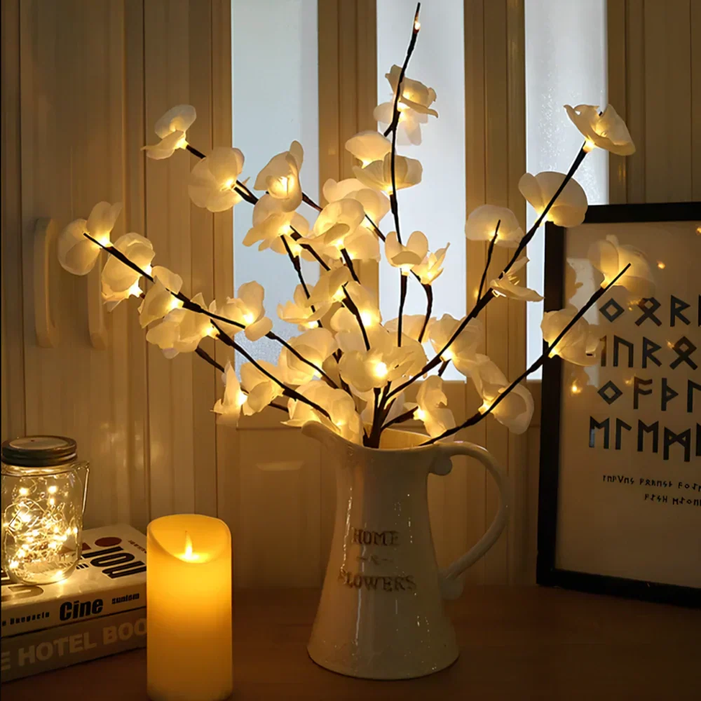 LED Belyst Konstgren Bordslampa | Veska