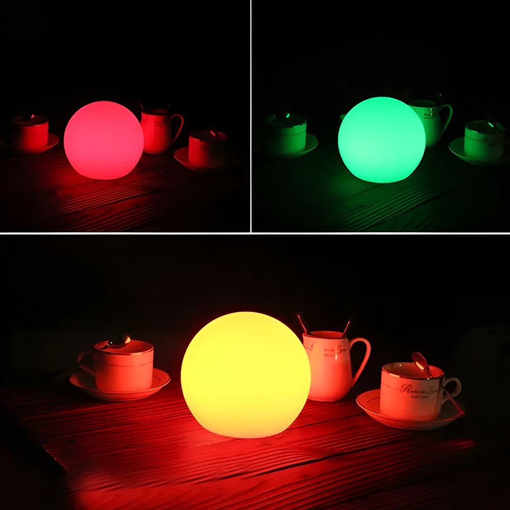 LED Bords Lamp med Dynamisk Färgomläggning - Stämningsbelysning Glödande Boll | Veska