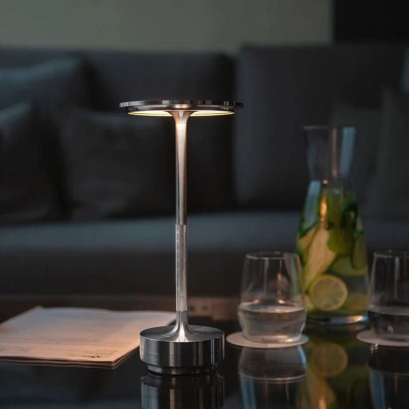 LED bordslampa med dimbar stämningsljus | Veska silver