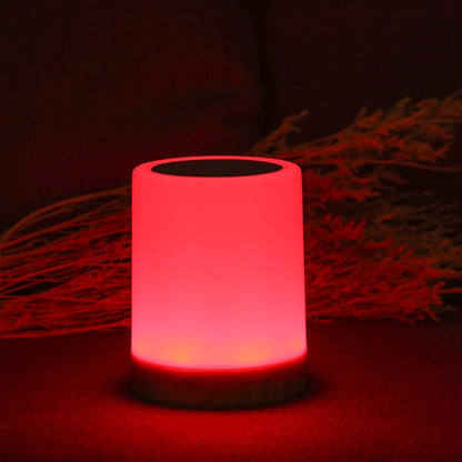 LED Bordslampa med Träbas och Touchkontroll | Veska