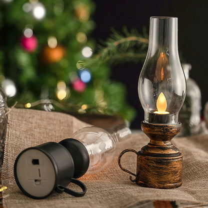 LED Bordslampa med Vintage Lantern Stil | Veska