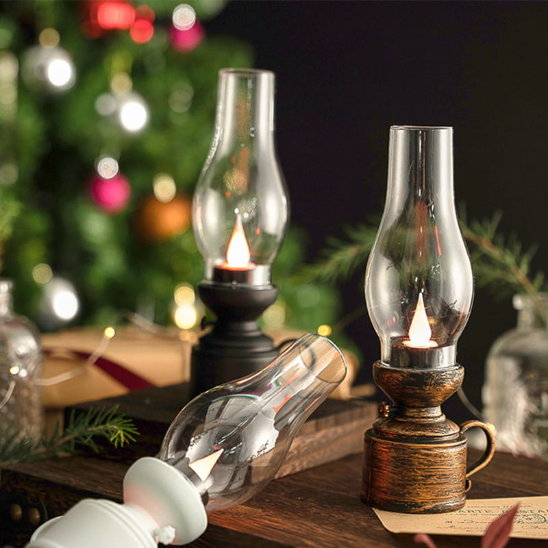 LED Bordslampa med Vintage Lantern Stil | Veska
