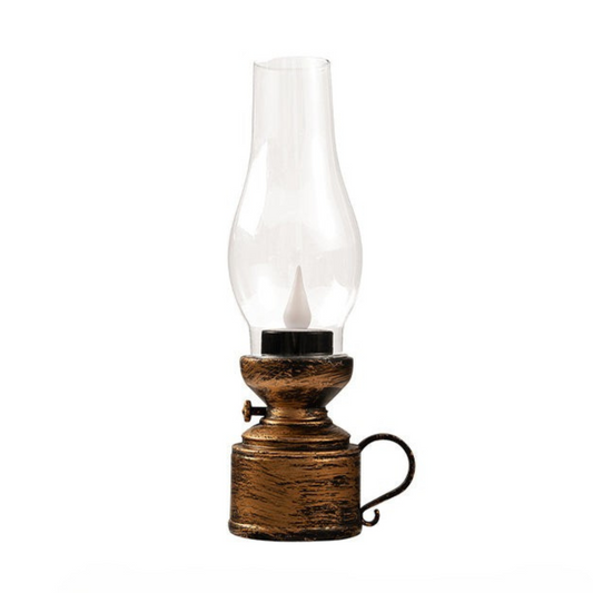LED Bordslampa med Vintage Lantern Stil | Veska Bronze