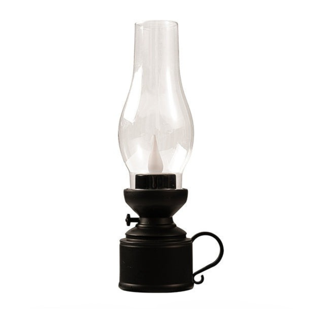 LED Bordslampa med Vintage Lantern Stil | Veska Svart