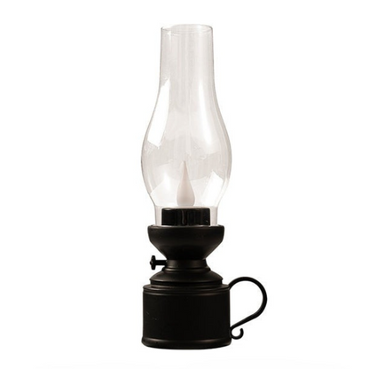 LED Bordslampa med Vintage Lantern Stil | Veska Svart