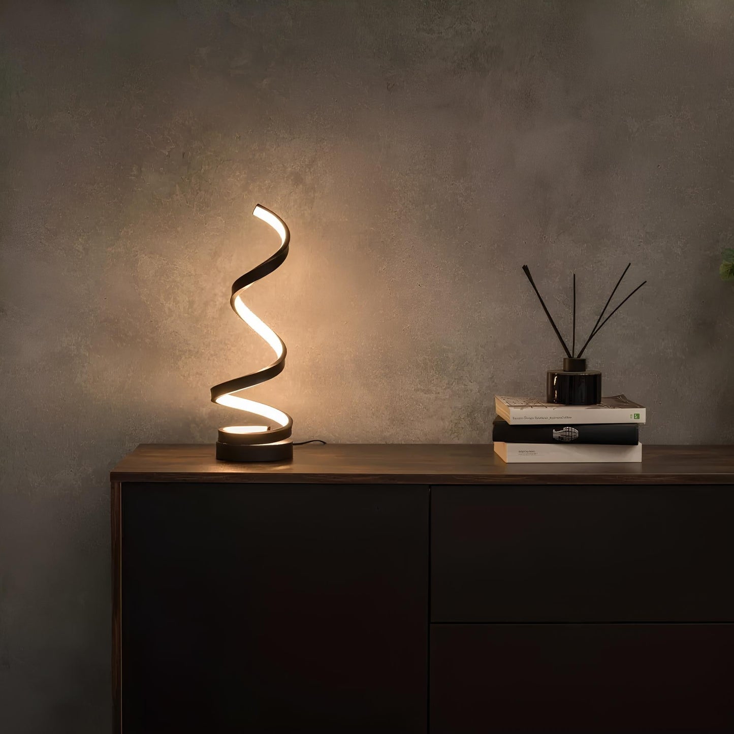 LED Bordslampa Modern Spiral Design | Veska