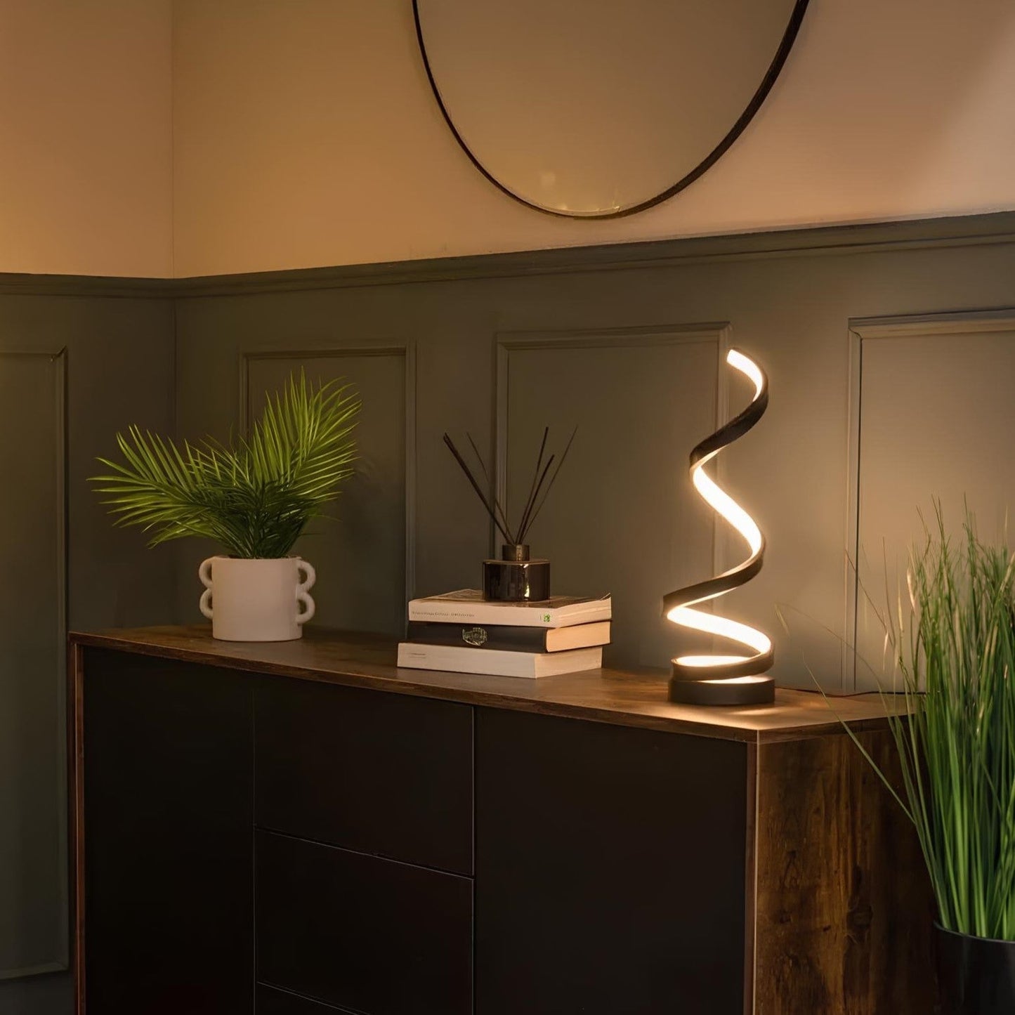 LED Bordslampa Modern Spiral Design | Veska