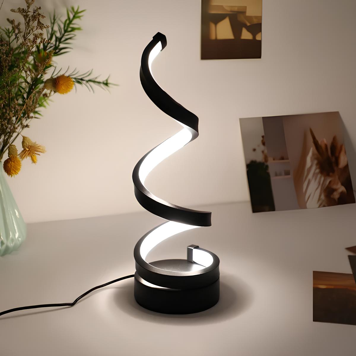 LED Bordslampa Modern Spiral Design | Veska