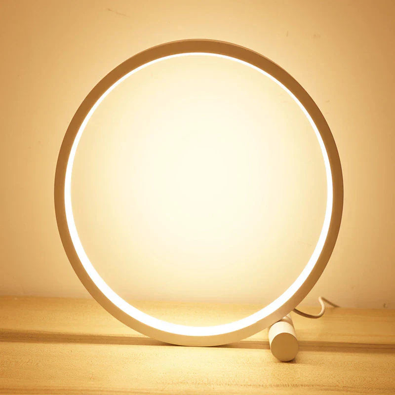 LED Bordslampa Ring Dimbar Sänglampa | Veska Vit