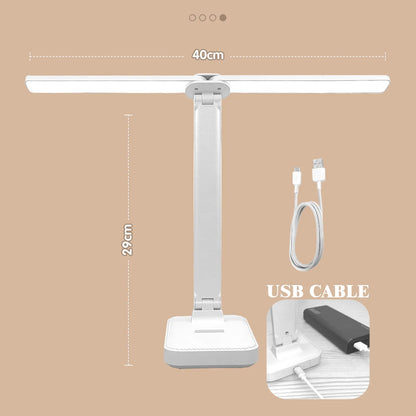 LED Bordslykta | Läsbelysning | USB Laddningsbar. Dimbara & Touch-Styrd för Läsning | Veska