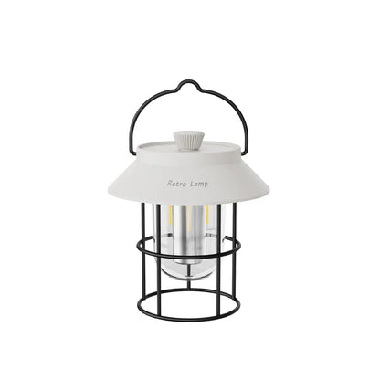 LED Campinglampa i Retrodesign – Bärbar Lampa för Inomhus och Utomhus | Veska