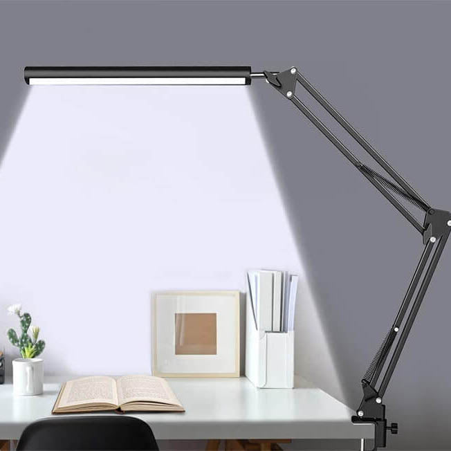 LED Fällbar Lång Arm Klämma Ögon Skydd USB Lästabellampa | Veska