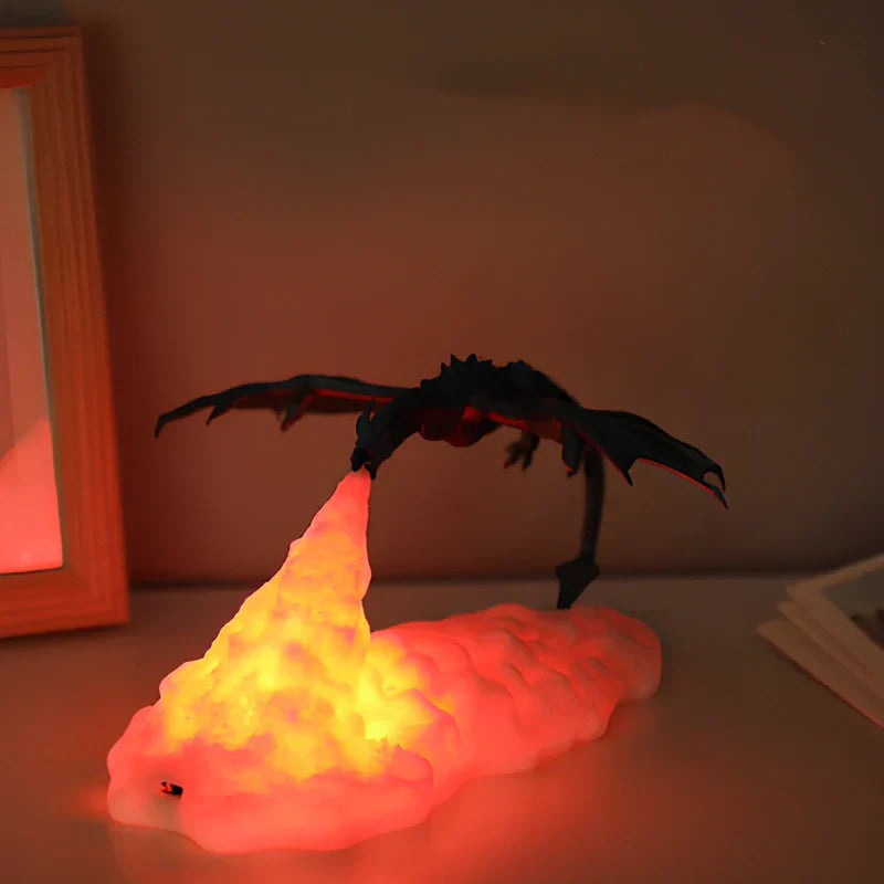 LED Fantasy Dragon Flame Table Lamp | Veska