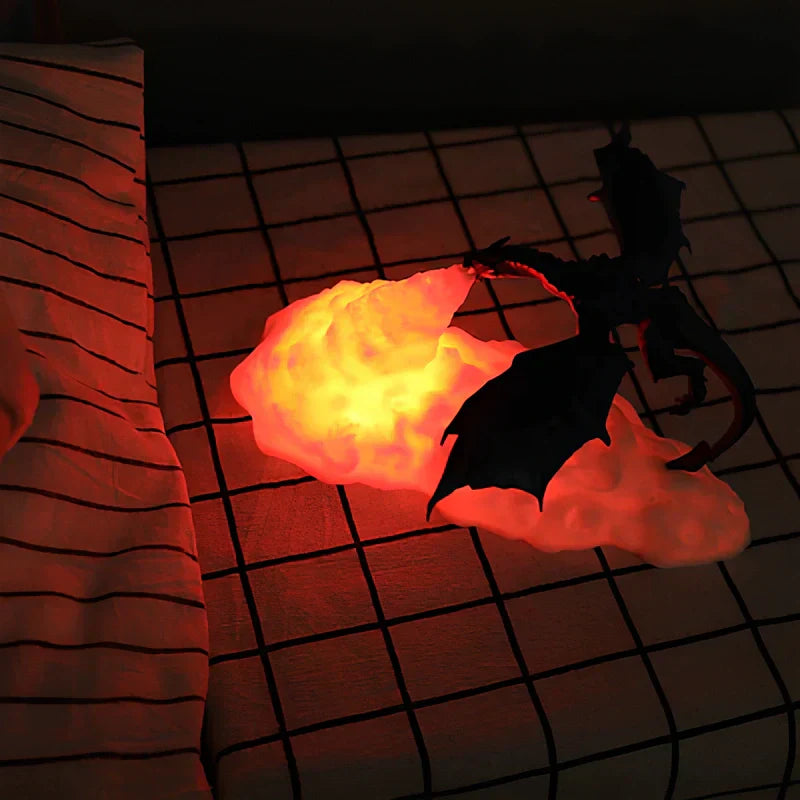 LED Fantasy Dragon Flame Table Lamp | Veska