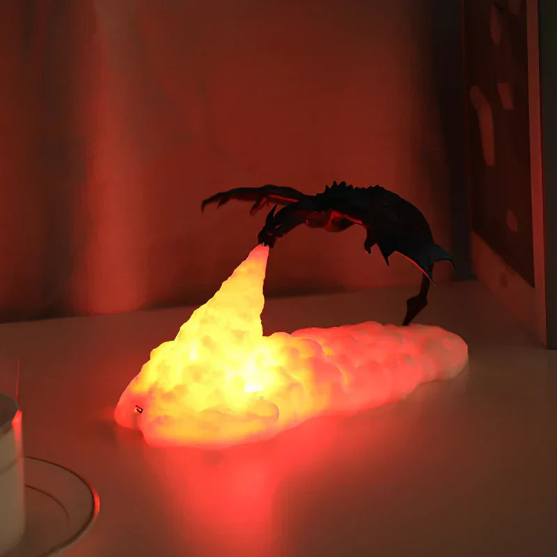 LED Fantasy Dragon Flame Table Lamp | Veska