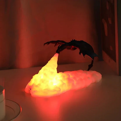 LED Fantasy Dragon Flame Table Lamp | Veska