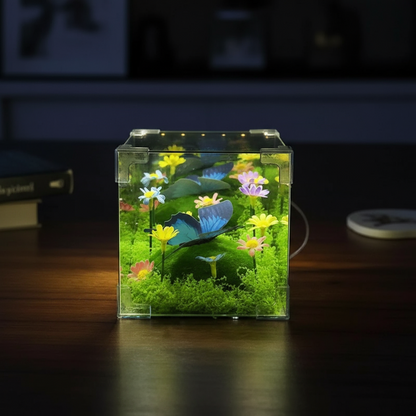 LED Fjäril Trädgård Kub Nattljus Dekor | Veska