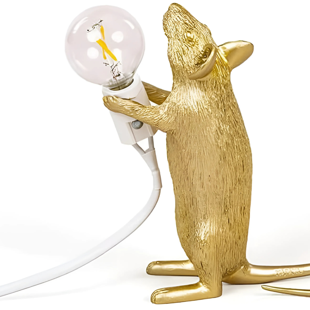 LED Harpestäl Lampbord Modern Belysning | Veska Guldstående mus