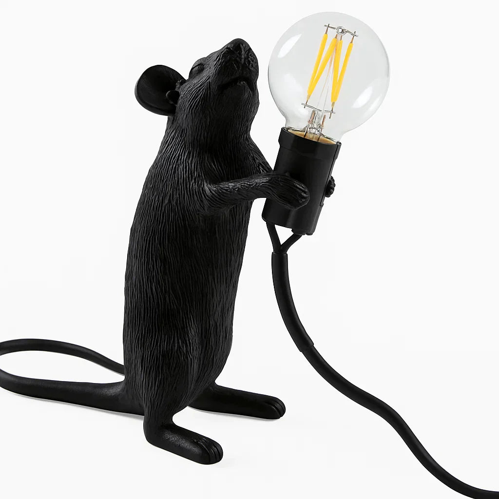 LED Harpestäl Lampbord Modern Belysning | Veska Svart Stående Mus
