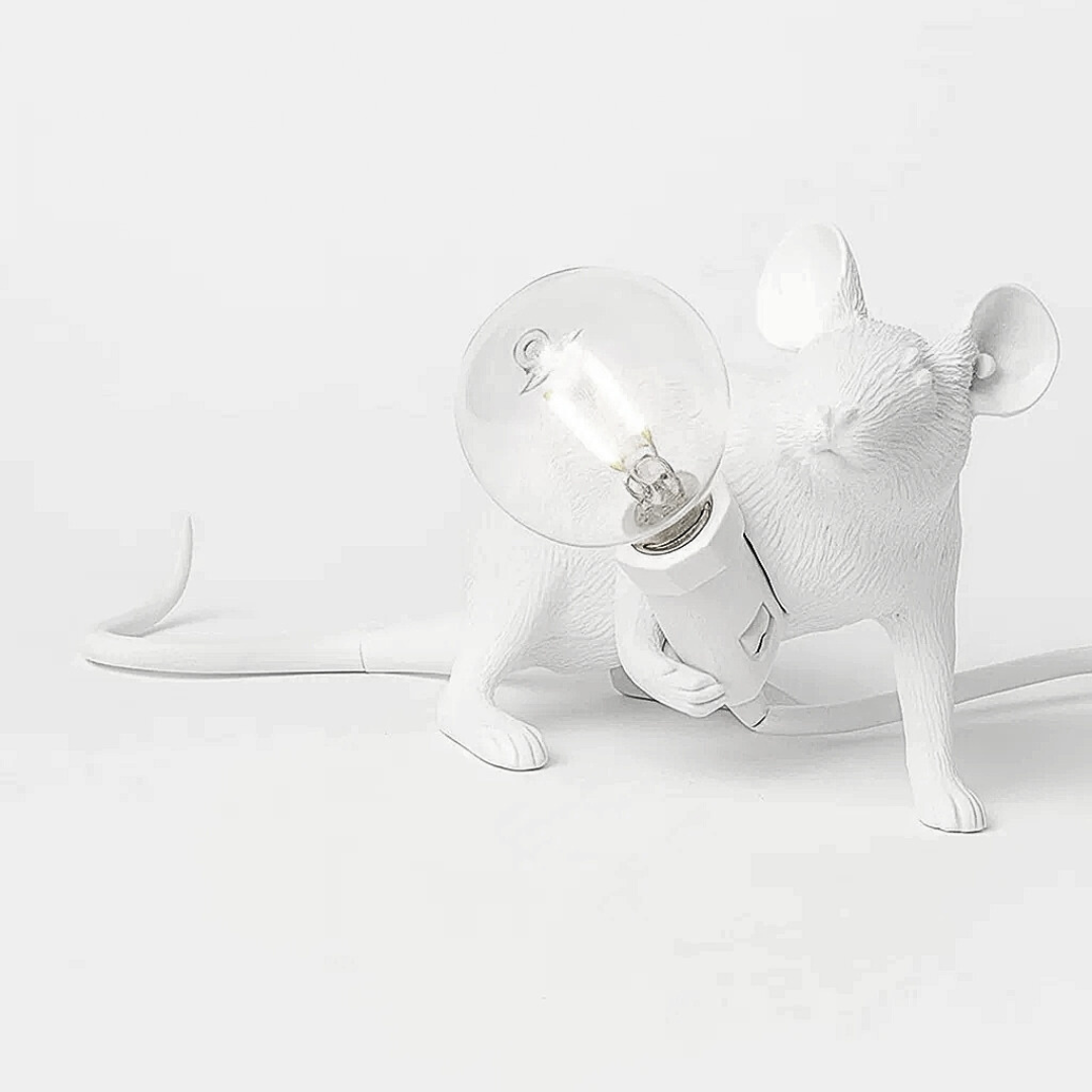 LED Harpestäl Lampbord Modern Belysning | Veska Vit Ljugande Mus