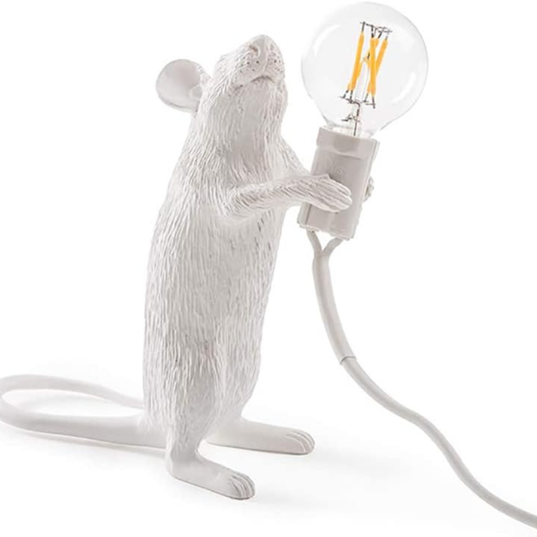 LED Harpestäl Lampbord Modern Belysning | Veska Vit Stående Mus