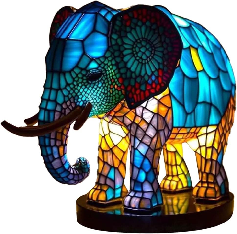 LED Hund Bordslampa – Modern Resin Design | Veska Elefant