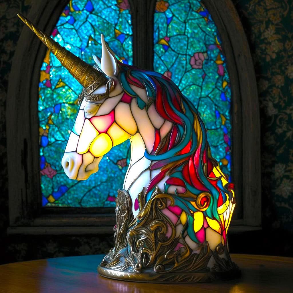 LED Hund Bordslampa – Modern Resin Design | Veska Hästhuvud