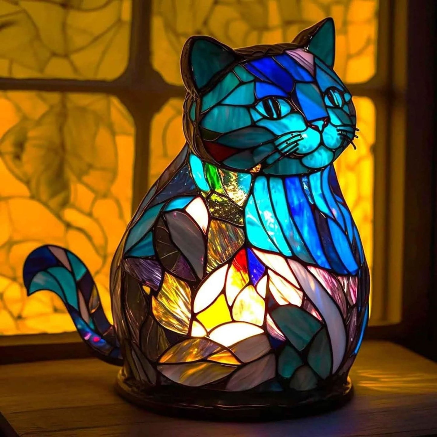 LED Hund Bordslampa – Modern Resin Design | Veska Katt