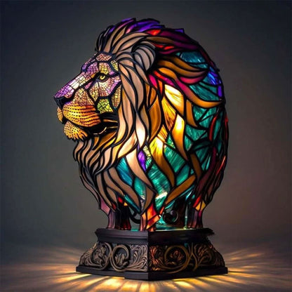 LED Hund Bordslampa – Modern Resin Design | Veska Lejon