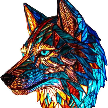 LED Hund Bordslampa – Modern Resin Design | Veska Varghuvud