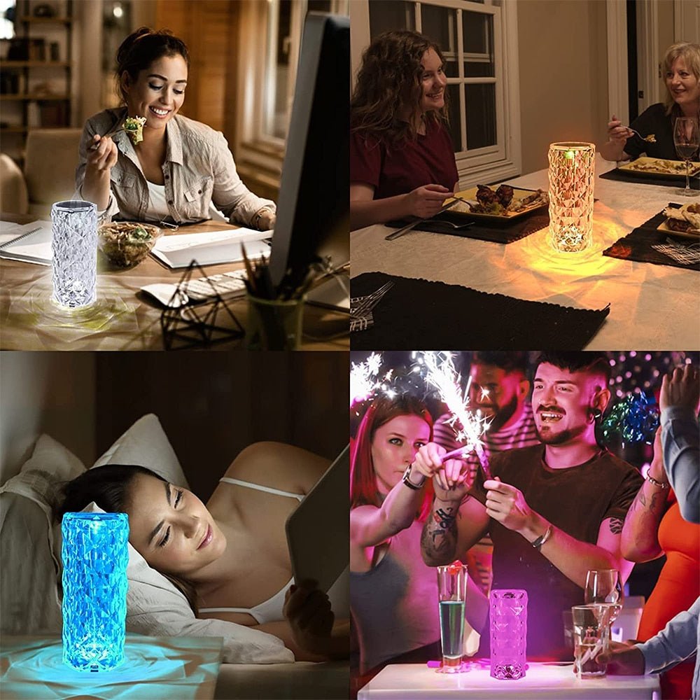 LED Kristall Bordslampa | Veska