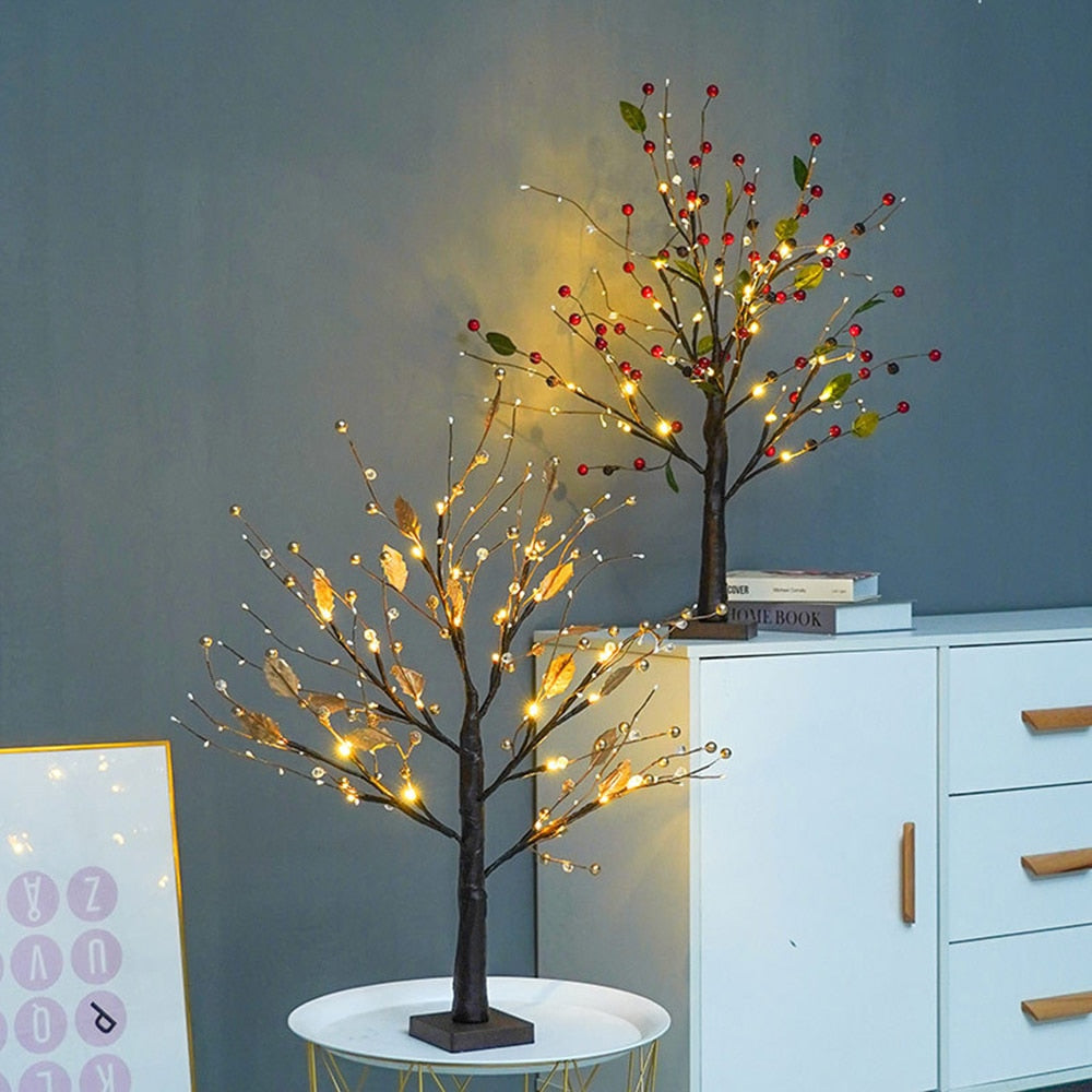 LED Lampa Träd Rustik PVC Bordslampa | Veska