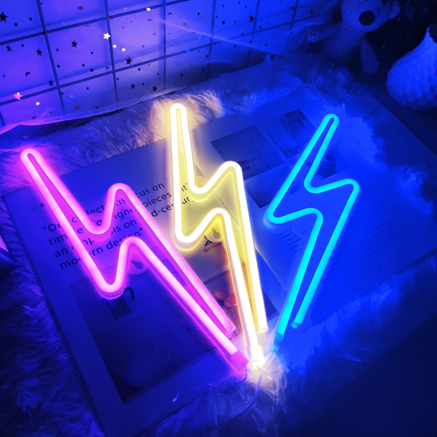 Led Lightning Neon Skylt Vägg Dekor | Veska